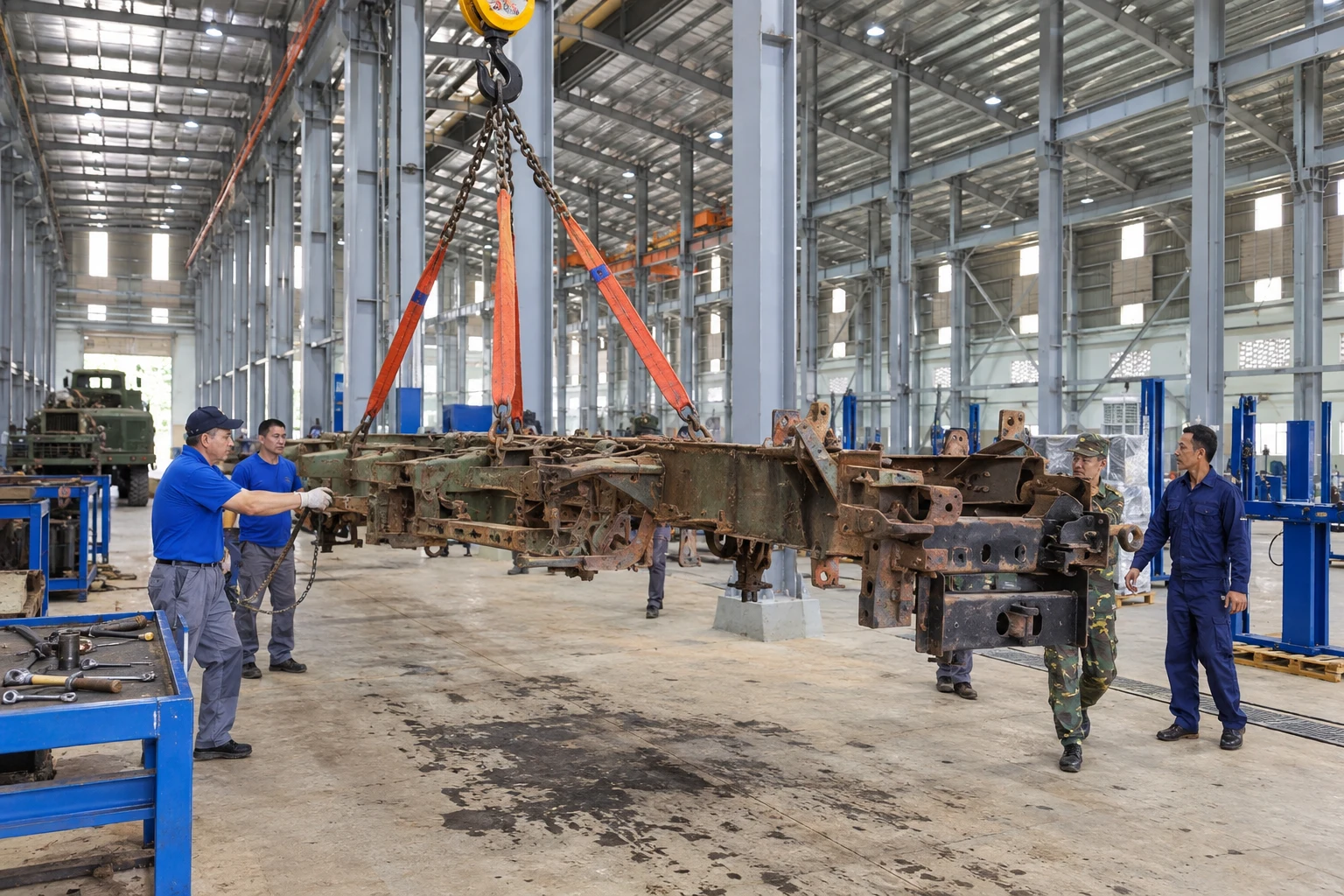 KrAZ-255 restoration — Repair process 1